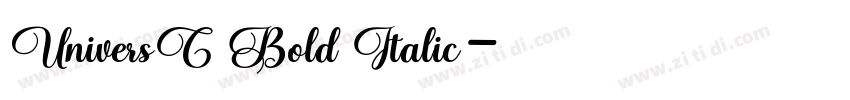 UniversC Bold Italic字体转换